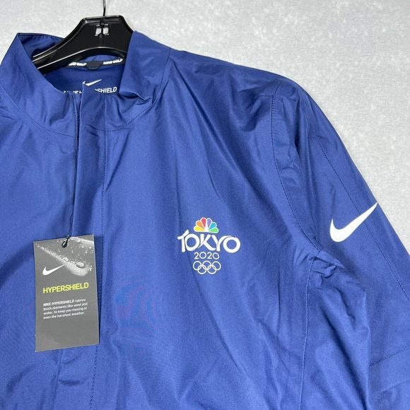 Nike Convertible Golf Jacket Men’s Small Blue Tokyo 2020 Hypershield Long Sleeve - Picture 4 of 15